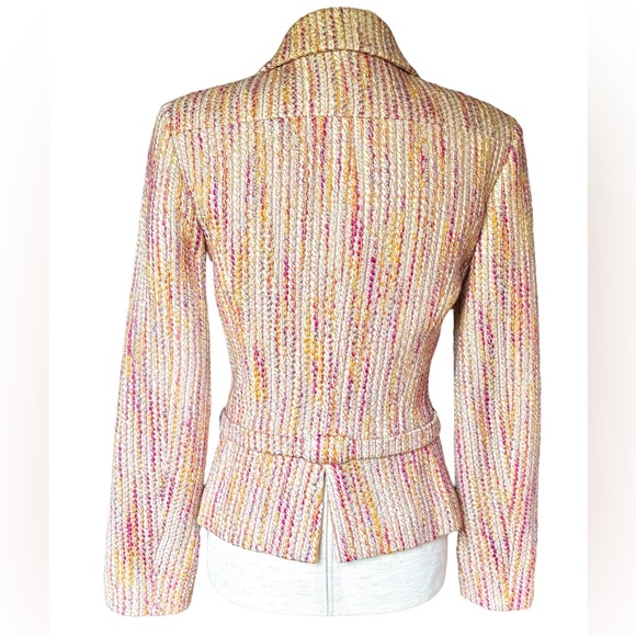CHANEL ❌SOLD❌2001 LESAGE PINK TWEED JACKET VIVRANT COCO SILK LINING NEW - Picture 4 of 12